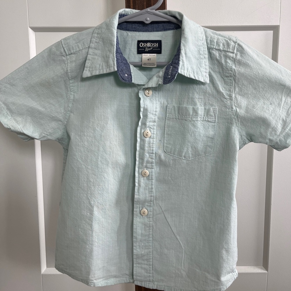 Boys Oshkosh Button Down; 4T